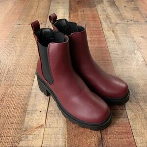 Wild Diva Red Ankle Boots